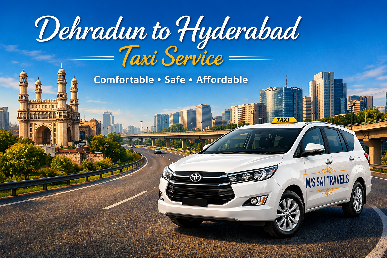 Dehradun to Hyderabad Travel Service